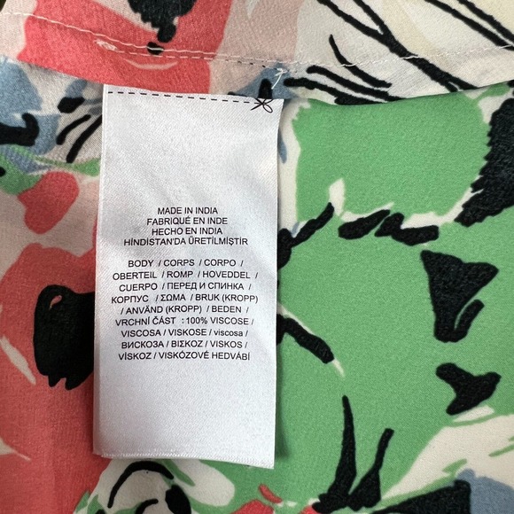 Polo Ralph Lauren Women's Floral-Print Crepe Peplum Blouse Multicolor Size 14 - Picture 13 of 16